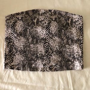 Cropped tube top snake skin from urban outfitters.